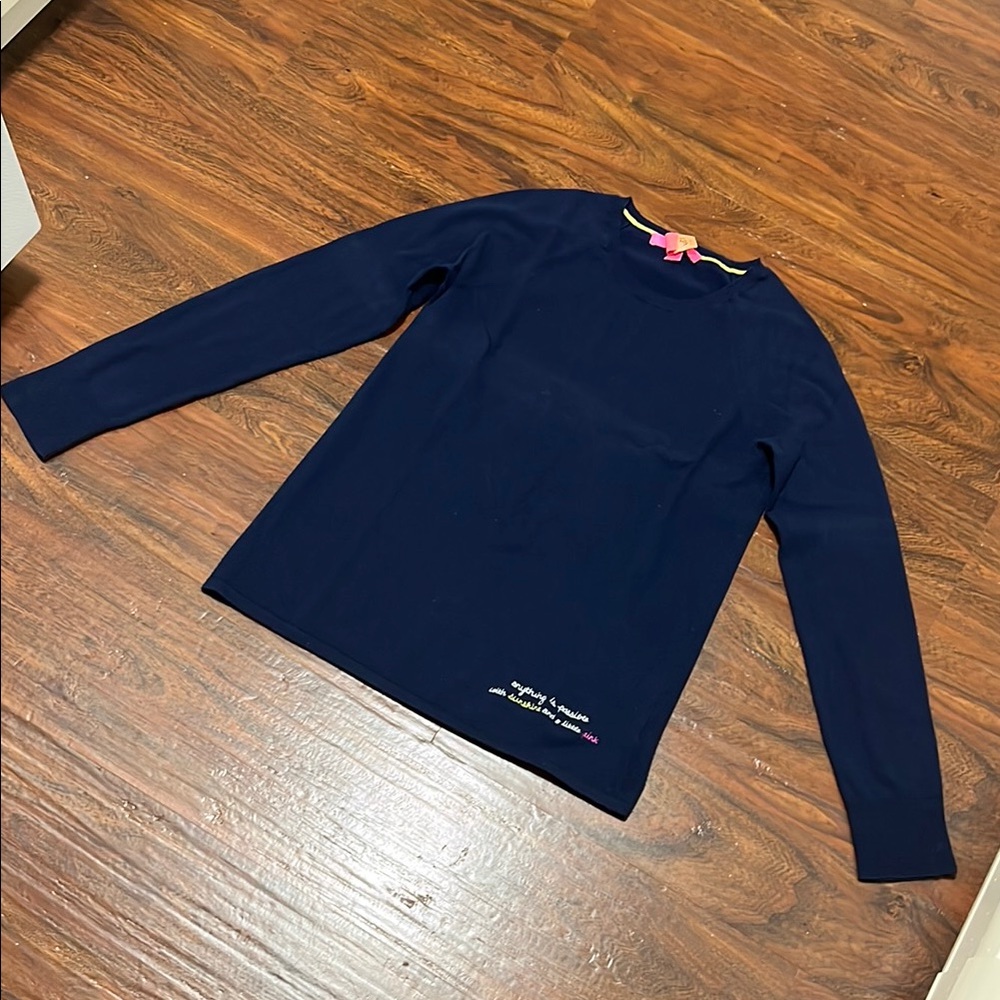 Lilly Pulitzer Crewneck Sweater SZ Medium Navy Blue